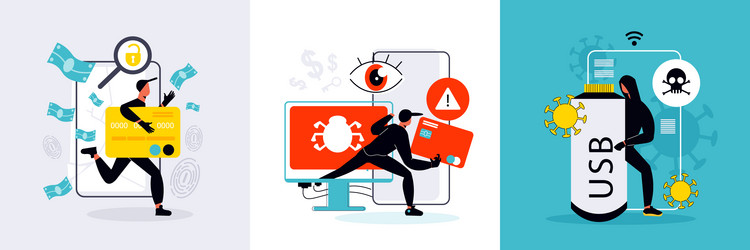 Hacker design concept vector