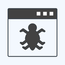 icon bug in application suitable for programming vector image