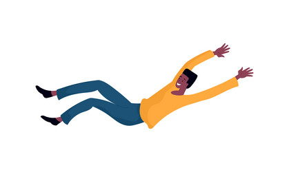 Person falling down from above fall of young man Vector Image