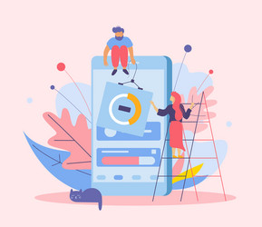 mobile web development composition vector image