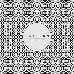 monochrome ornament circle line abstract pattern vector image