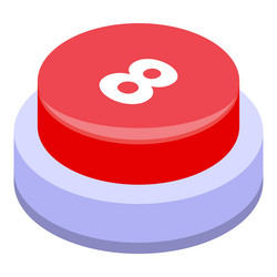 red button showing number eight for keyboard vector image