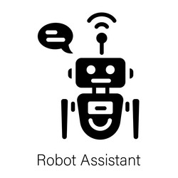 robot assistant vector image