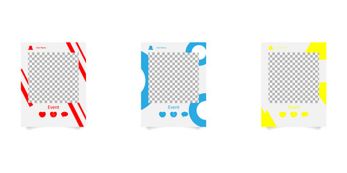 set frames for social networks or events vector image