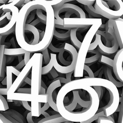 set of digital numbers background vector