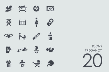 Set of pregancy icons vector