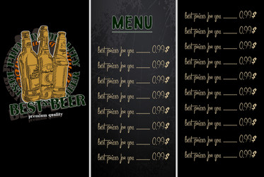 Template for restaurant menu vector