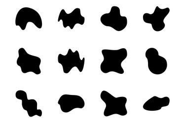 abstract blobs liquid and fluid shape pictogram vector image
