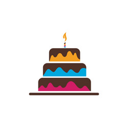 cake icon design vector image