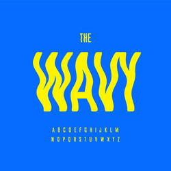 Distorted Water Reflection Font vector image
