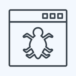 icon bug in application suitable for programming vector image