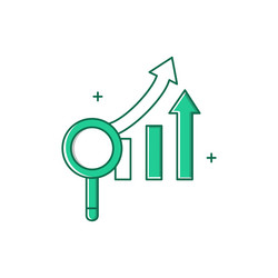 predictive demand forecasting icon design vector image