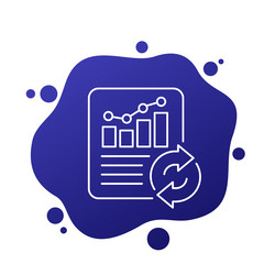 update report icon line design vector image