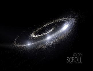 isolated design element with shiny spiral golden vector image