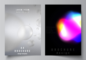 layout of a4 format cover mockups design vector image