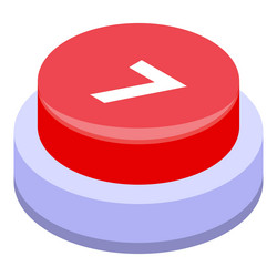 red button showing number seven for rating vector image
