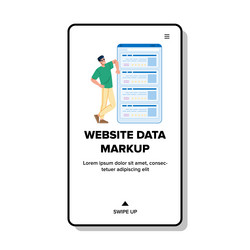 structured website data markup vector image