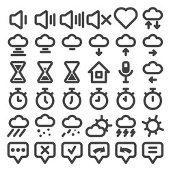 a large set web icons for internet vector image