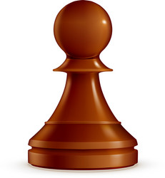 Two chess pieces - pawns made from lacquered wood Vector Image