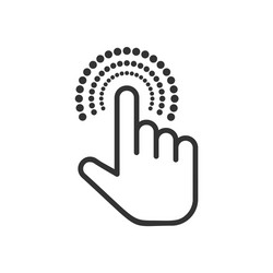 click mouse icon in flat style pointer on white vector image