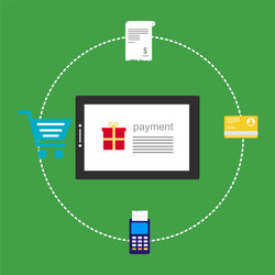 concept online and mobile payments for web page vector image