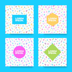 cover design template set square shape vector image