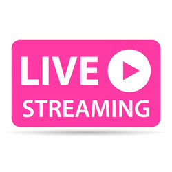 live streaming shadow icon stream button digital vector image