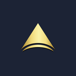 Sunbrust abstract star gold logo Royalty Free Vector Image