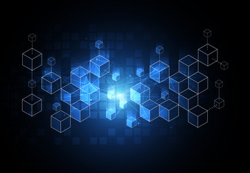 abstract blockchain digital technology concept vector image