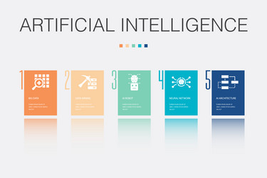 big data mining ai robot neural network vector image