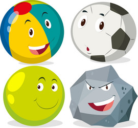 different kind of round objects vector image