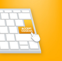 flat with website accept cookies vector image