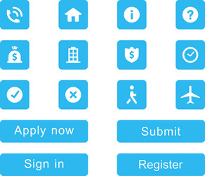 internet and web buttons vector image