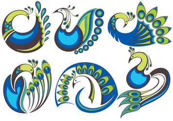 peacock birds vector