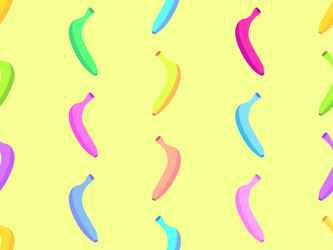 Seamless pattern with colorful bananas vector