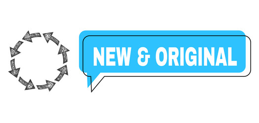 shifted new original message frame and linear vector image
