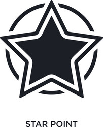 star point isolated icon simple element from vector image