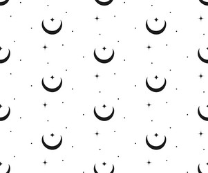 abstract background seamless pattern star and moon vector image
