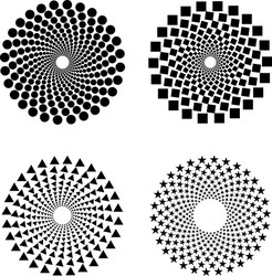 Abstract Halftone Patterns vector image