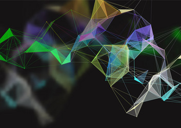 abstract plexus design with connecting lines vector image