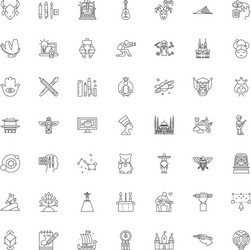 Creativity linear icons signs symbols vector