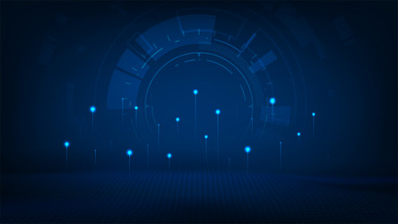 digital cyber cloud network big data vector image