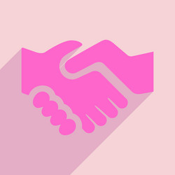 flat with shadow icon and mobile application vector image