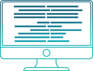isolated computer design vector image