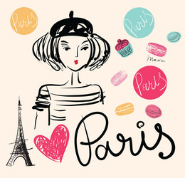 Parisian Eiffel Tower Sketch vector image