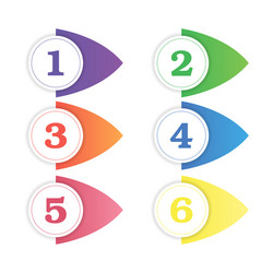 set colored pointers buttons vector image