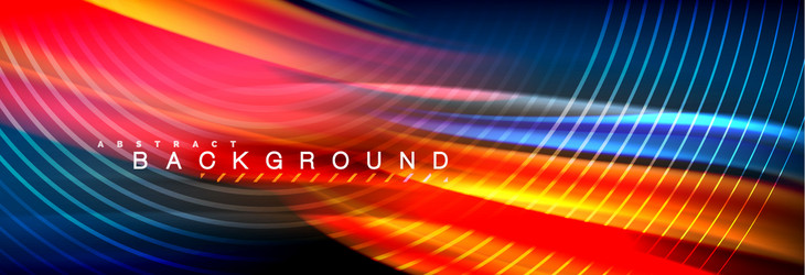 fluid color wave line background trendy abstract vector image