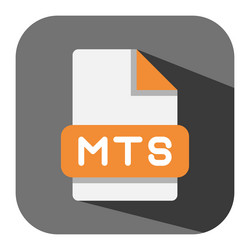 mts file type flat icon symbol icons are created vector image