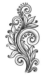 Ornate Curl Patterns vector image