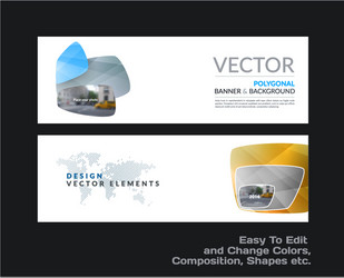abstract set of modern horizontal website vector image